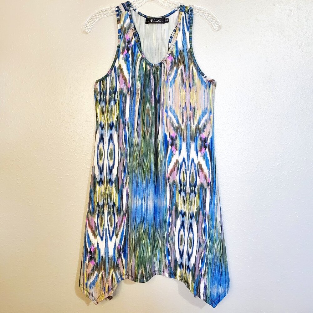 Neesha Racerback Dress Handkerchief Hem Size S/M